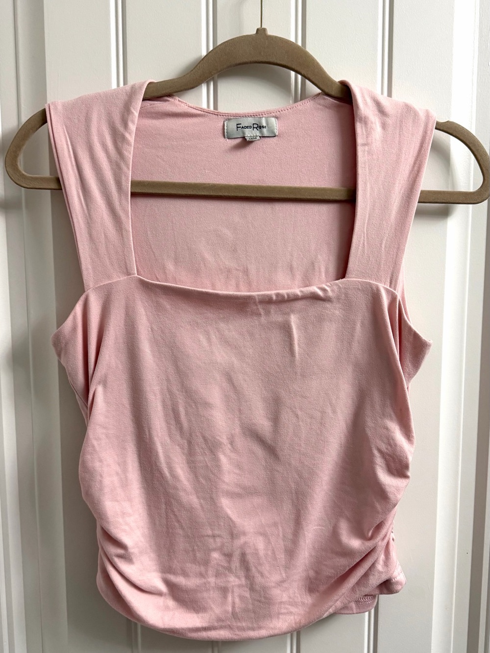 Faded Rose Blush Square-Neck Tank Top